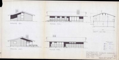 Fasadetegninger og snitt for enebolig