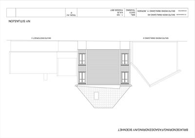 Situasjonsplan som viser bygningens plassering i forhold til naboeiendommer (Bruksendring/Fasadeendring/Ny boenhet).