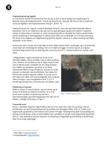 Fotografi av en sauna plassert ved vannet, illustrert i teksten under overskriften 'Plassering av saunaen'.