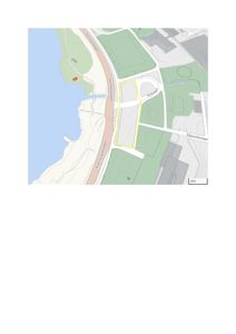 Situasjonsplan som viser eiendommen (markert med gul linje) i forhold til omgivelsene, inkludert veier (Kvernålsvegen, Kårevegen, Gåsevikvegen), vann og naboeiendommer.