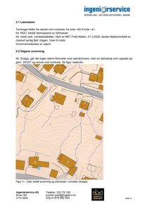 Et kart som viser terrengform, løsmasser og dagens avrenning i et område (Scalgo).