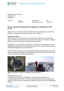 Bildet viser to 3D-visualiseringer (renderinger) av et utkikkspunkt på fjellgrunn, inkludert en illustrasjon av en person som står på plattformen.