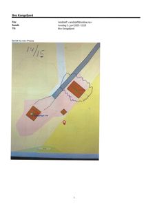 Et digitalt kart (sannsynligvis fra Google Maps eller lignende) som viser tomtens beliggenhet i forhold til veier og nabolag.