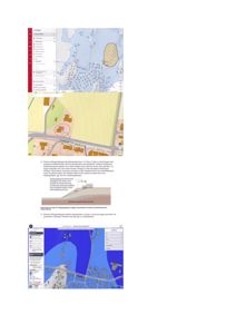 Bildet viser en digital kartvisning (GIS) med overlagte data om grunnkvalitet, vannstand og grunnvann. Det inneholder også tekstdokumentasjon med referanser til figur 4 og 5.