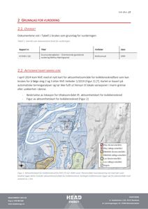 Et aktsomhetskart som viser risikoområder for kvikkleireskred i et geografisk område.