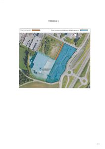 Situasjonsplan eller kartutsnitt som viser eiendomsgrenser, eksisterende bygninger og infrastruktur (veier/rundkjøringsfelt).