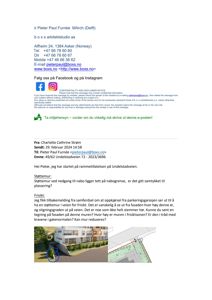 Et fotografi av en planlagt fasade med tilhørende situasjonsplan (grønn skisse) som viser bygningens plassering i forhold til naboeiendom og vei.