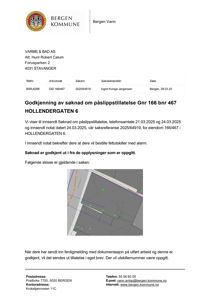 Situasjonsplan som viser bygningens plassering i forhold til gater og naboeiendommer.