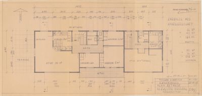 Etasjeplan for en hybelbolig med romfordeling, mål og arealopplysninger.