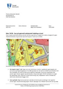 Kartutsnitt fra reguleringsplan som viser eiendomsgrenser, vegnett og høydekoter for Færresbrekka 16.
