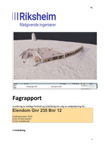 Fotografi av en 3D-modell av en bygning sett fra luften (helikoptersett).