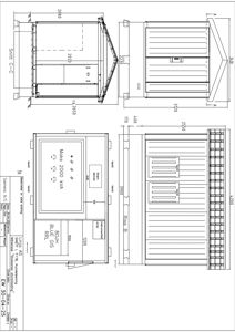 Snittegning (Snitt C-C) av en hytte eller liten bygning, som viser innvendig romfordeling, takkonstruksjon og fasadeelementer.