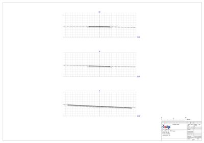 Tegning som viser tverrsnitt av en konstruksjon (sannsynligvis tak eller gulv) med detaljerte dimensjoner og profilering.