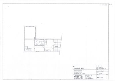 Etasjeplan (2. etasje) for rehabilitering av en bolig, med romfordeling og innredning.