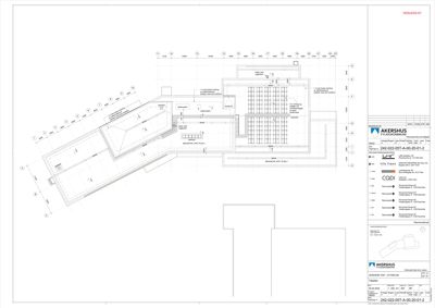 Etasjeplan (NORDVEST-ETG PLAN 1) som viser romfordeling, vegger og dimensjoner for et bygg.