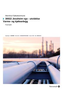 Fotografi som viser rørledninger og industriutstyr, sannsynligvis fra et anlegg som skal utvides.