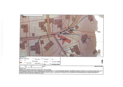 Kart over eiendom med overlagte grenser, vegnetting og infrastruktur (f.eks. 110 kV og 35 kV).