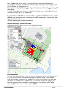 Situasjonsplan som viser tomtens beliggenhet, bygningers plassering, arealbruk (fargekodet) og tekniske data som BYA og tomteareal.