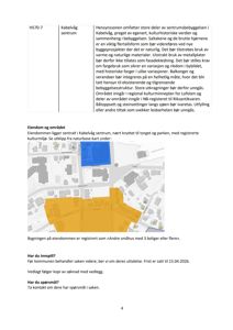 Et kartutsnitt (naturbase-kart) som viser eiendomsplassering og omgivelsene i Kabelvåg sentrum.