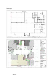 Bildet viser to arkitektoniske plantegninger (etasjeplaner) for en bygning kalt 'Sommersgården'. De viser romfordeling, vegger og andre bygningsdetaljer.