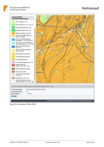 Et landsdekkende kart over løsmasser (geologisk kartografi) for området ØRAS IKS, inkludert en nøkkel (legende) og koordinater.