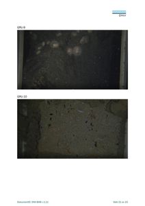 Fotografier av to ulike grunntyper (GRU-9 og GRU-10) som er tatt under vann, sannsynligvis fra en havbunnsscanner.