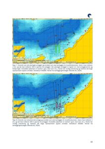 Kart som viser et planlagt anlegg og området for kartlegging av korallforekomster, med dypkurver og soner.