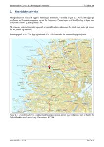 Oversiktskart over området rundt måleposisjonen for Juvika B i Bremanger kommune, med rød pinne som markerer plasseringen.