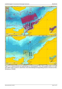 Bunnkart (bunnkartografi) som viser dypforhold, topografi og ankerfester i Grunnneset.