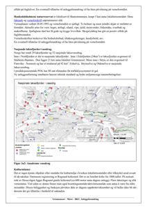 Kart over nasjonale laksefjorder og vassdrag i Nordfjord-området med markerte lokaliteter.