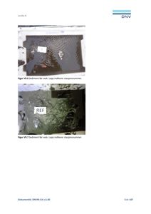 Fotografier av sedimentprøver (V9.6 og V9.7) før vask, tatt fra en byggesak eller rapport.