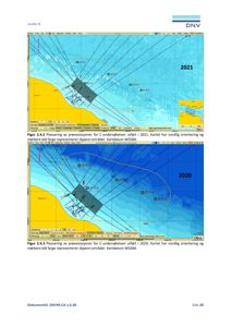 Kart som viser plassering av prøvestasjoner for C-undersøkelser utført i 2020 og 2021. Kartene viser dypforhold og geografisk plassering.