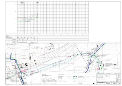 Situasjonsplan som viser tomtens beliggenhet, grenser, veier, høyder og prosjekteringslinjer.