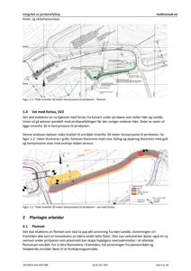 Situasjonsplaner som viser tomt, veier, og hensynssoner i forhold til jernbanefylling.
