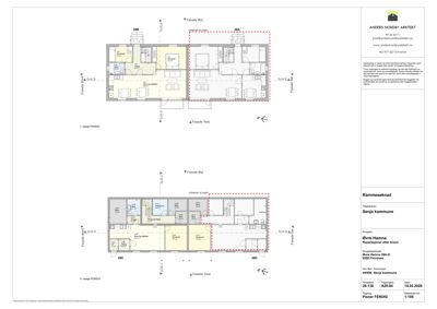 Etasjeplaner (1. etasje og U. etasje) som viser romfordeling og veggposisjon.