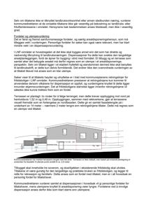 En tegning som viser en fasade med mål og en markert del av terrassen. Tegningen er inkludert i en vurdering av dispensasjon for bygging.
