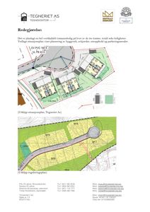 Bildet viser en redegjørelse med to situasjonsplaner (tiltillplassering av bygninger) og en reguleringsplan (tomtegrenser og arealer).