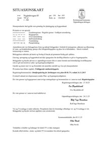 Situasjonskart for eiendommen Nygårdvegen 85 i Kristiansund kommune, som viser eiendomsgrenser, reguleringsgrenser og oppmålingsdata.