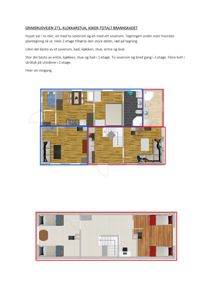 Bildet viser etasjeplaner (plantegninger) for et hus, som illustrerer romfordeling og inngangspunkter.