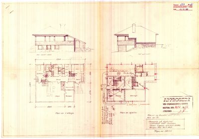 Etasjeplaner (planer) for en bygning, med romfordeling og dimensjoner.