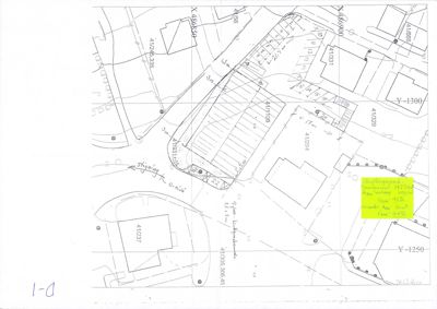 Situasjonsplan som viser tomtens grenser, nabotomter, veier og bygningers plassering med koordinater.