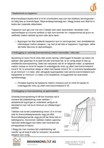 En teknisk tegning som viser en prinsippskisse for hvordan man monterer tett underkledding i takfoten for å hindre utbredelse av brann.