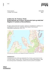 Et kart som viser eiendommen og omgivelsene, med en markering for hyttestedet.