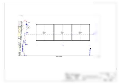 Etasjeplan (plan carporter) som viser romfordeling og dimensjoner for en carporter.