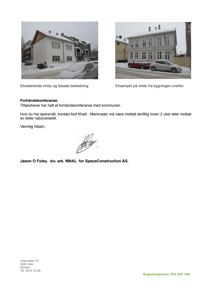 To fotografier av en bygning med tekster under som forklarer innholdet.