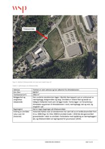 Luftfoto av eiendom med overlappet stiplede linjer som definerer tiltaksområdet.