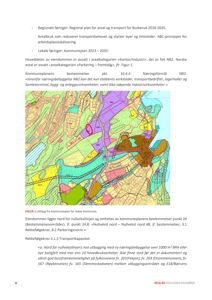 Kart fra kommuneplanen for Asker som viser arealkategorier og utbygningsområder.