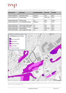 Kart som viser lokalitets kvalitet for naturtyper i nærheten av et tiltaksområde.