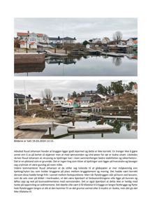 Fotografier av en brygge og bryggemotorer i en havn.