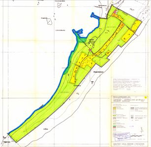 Reguleringsplan som viser tomtens beliggenhet, grenser, bebyggelse og arealbruk.